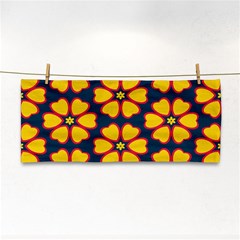 Yellow Flowers Pattern         			hand Towel by LalyLauraFLM