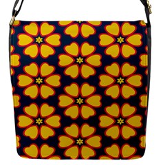 Yellow Flowers Pattern         			flap Closure Messenger Bag (s) by LalyLauraFLM