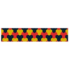 Red Blue Yellow Shapes Pattern        Flano Scarf by LalyLauraFLM