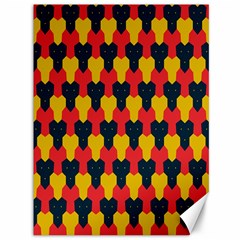 Red Blue Yellow Shapes Pattern        			canvas 36  X 48  by LalyLauraFLM