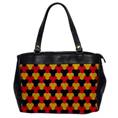 Red Blue Yellow Shapes Pattern        			oversize Office Handbag by LalyLauraFLM