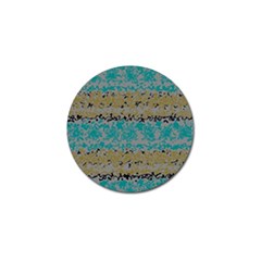 Blue Brown Waves       			golf Ball Marker (4 Pack) by LalyLauraFLM