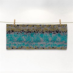 Blue Brown Waves       			hand Towel by LalyLauraFLM