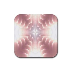 Neonite Abstract Pattern Neon Glow Background Rubber Coaster (square)  by Nexatart