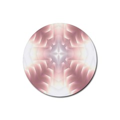 Neonite Abstract Pattern Neon Glow Background Rubber Round Coaster (4 Pack)  by Nexatart