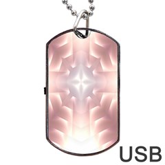 Neonite Abstract Pattern Neon Glow Background Dog Tag Usb Flash (two Sides) by Nexatart