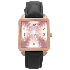 Neonite Abstract Pattern Neon Glow Background Rose Gold Leather Watch  by Nexatart