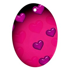 Pink Hearth Background Wallpaper Texture Ornament (oval)