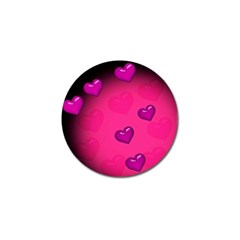 Pink Hearth Background Wallpaper Texture Golf Ball Marker (10 Pack) by Nexatart