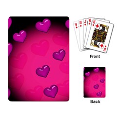 Pink Hearth Background Wallpaper Texture Playing Card by Nexatart