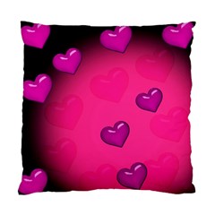 Pink Hearth Background Wallpaper Texture Standard Cushion Case (one Side) by Nexatart