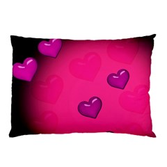 Pink Hearth Background Wallpaper Texture Pillow Case by Nexatart