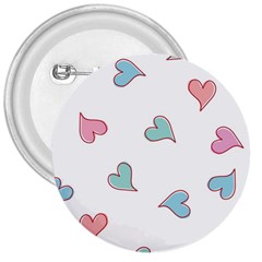 Colorful Random Hearts 3  Buttons by Nexatart