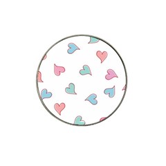 Colorful Random Hearts Hat Clip Ball Marker by Nexatart