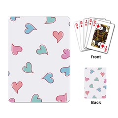 Colorful Random Hearts Playing Card by Nexatart