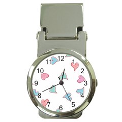 Colorful Random Hearts Money Clip Watches by Nexatart