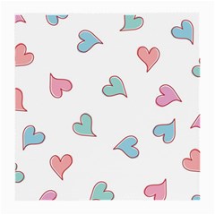 Colorful Random Hearts Medium Glasses Cloth by Nexatart