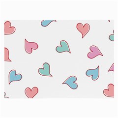 Colorful Random Hearts Large Glasses Cloth by Nexatart