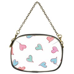 Colorful Random Hearts Chain Purses (one Side)  by Nexatart