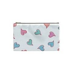 Colorful Random Hearts Cosmetic Bag (small)  by Nexatart