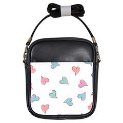 Colorful Random Hearts Girls Sling Bags by Nexatart