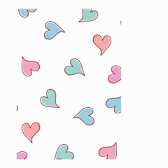 Colorful Random Hearts Small Garden Flag (two Sides) by Nexatart