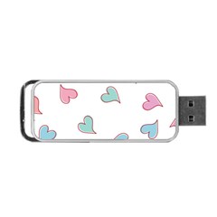 Colorful Random Hearts Portable Usb Flash (two Sides) by Nexatart