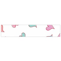 Colorful Random Hearts Flano Scarf (small) by Nexatart