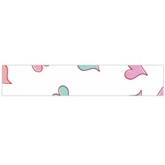 Colorful Random Hearts Flano Scarf (large)