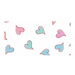 Colorful Random Hearts Satin Wrap by Nexatart