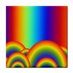 Background Rainbow Tile Coasters by Nexatart