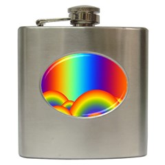 Background Rainbow Hip Flask (6 Oz) by Nexatart