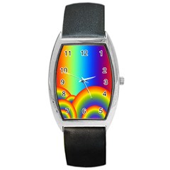 Background Rainbow Barrel Style Metal Watch by Nexatart