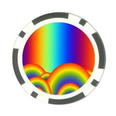 Background Rainbow Poker Chip Card Guard (10 Pack) by Nexatart