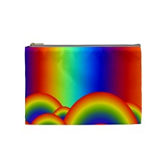 Background Rainbow Cosmetic Bag (medium)  by Nexatart