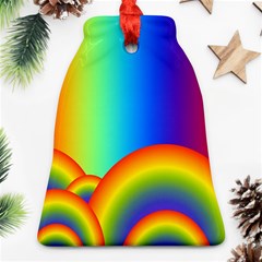 Background Rainbow Bell Ornament (two Sides) by Nexatart