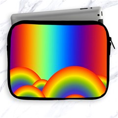 Background Rainbow Apple Ipad 2/3/4 Zipper Cases by Nexatart