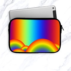 Background Rainbow Apple Ipad Mini Zipper Cases by Nexatart