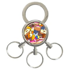 Sweet Stuff Digitally Food 3-Ring Key Chains