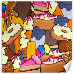 Sweet Stuff Digitally Food Canvas 20  X 20   by Nexatart