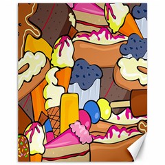 Sweet Stuff Digitally Food Canvas 11  X 14   by Nexatart