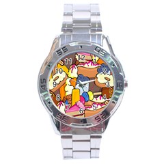 Sweet Stuff Digitally Food Stainless Steel Analogue Watch