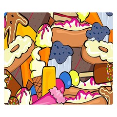 Sweet Stuff Digitally Food Double Sided Flano Blanket (Small) 