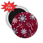 Floral Seamless Pattern Vector 2.25  Magnets (10 pack)  Front