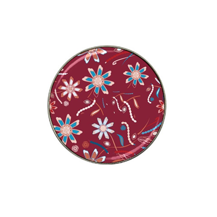 Floral Seamless Pattern Vector Hat Clip Ball Marker