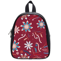 Floral Seamless Pattern Vector School Bags (small) 