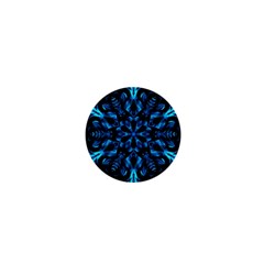 Blue Snowflake 1  Mini Buttons by Nexatart