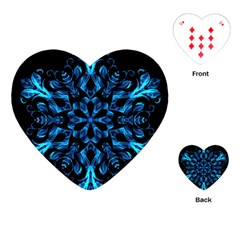 Blue Snowflake Playing Cards (heart)  by Nexatart