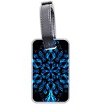 Blue Snowflake Luggage Tags (Two Sides) Back