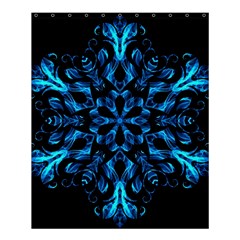 Blue Snowflake Shower Curtain 60  X 72  (medium)  by Nexatart